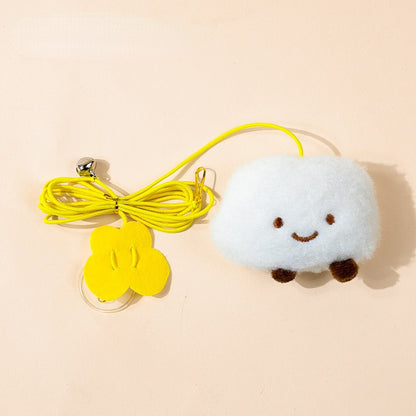 Katzenspielzeug Türrahmen, Elastisches Seil Federglocke Katzenangel, für Indoor-Aktivitäten