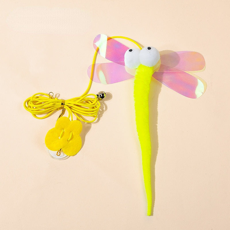 Katzenspielzeug Türrahmen, Elastisches Seil Federglocke Katzenangel, für Indoor-Aktivitäten