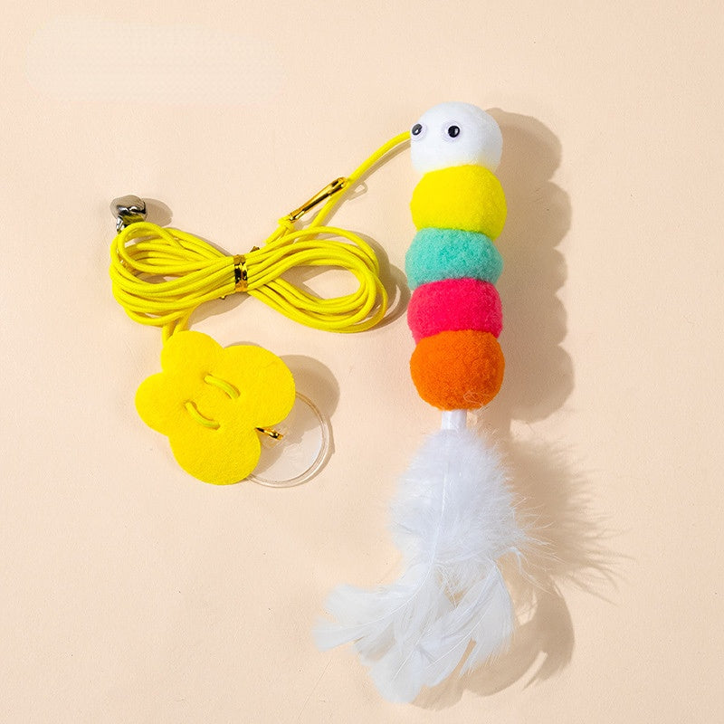 Katzenspielzeug Türrahmen, Elastisches Seil Federglocke Katzenangel, für Indoor-Aktivitäten