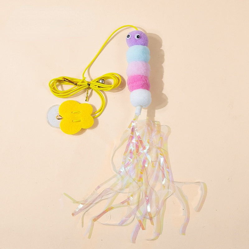 Katzenspielzeug Türrahmen, Elastisches Seil Federglocke Katzenangel, für Indoor-Aktivitäten