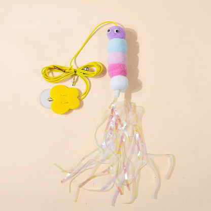 Katzenspielzeug Türrahmen, Elastisches Seil Federglocke Katzenangel, für Indoor-Aktivitäten