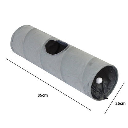 Katzen tunnel gerade, doppellagig, weicher Plüsch, großer Unterhaltungsraum im Innenbereich, faltbar (1 Stück)