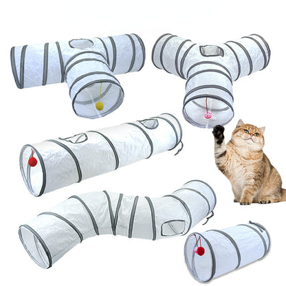 Katzentunnel, Weißer minimalistischer Stil, gute Beleuchtung, geeignet zum Beobachten der Katzenbewegungen