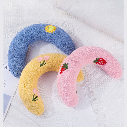 Katzen kuscheltier spielzeug, universelles U-förmiges Plüschkissen für Katzen zum Ausruhen und Kauen (1 Stück)