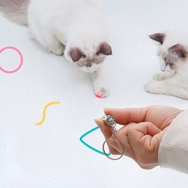 Katzenspielzeug Laserpointer für Katzen interaktive Unterhaltung, zufällige Farben, 2 Modi (Laser und LED), Spaß und Bewegung