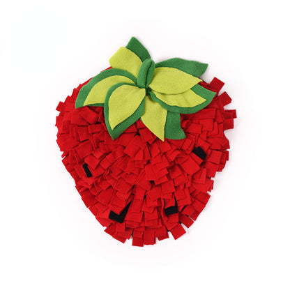 Katzenspielzeug Puzzle Erdbeer Schnüffelmatte, lustiges Slow Food Spiel, interaktives Indoor-Spiel