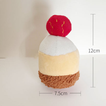 Katze Kuscheltier Simulation Brot Essen Nachmittagstee, Papier Sound, Essen Verstecken Puppe, Interaktiv (1 Stück)