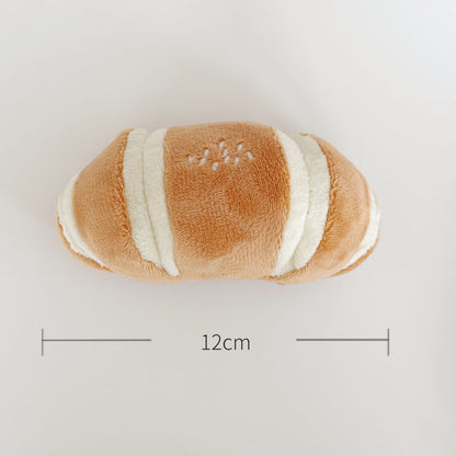 Katze Kuscheltier Simulation Brot Essen Nachmittagstee, Papier Sound, Essen Verstecken Puppe, Interaktiv (1 Stück)