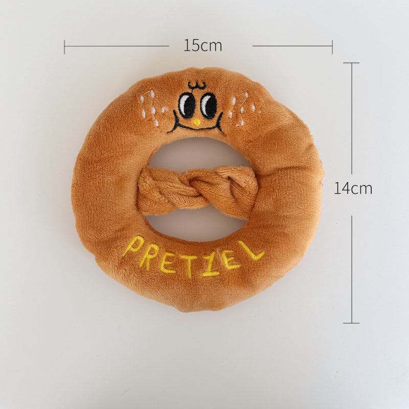 Katze Kuscheltier Simulation Brot Essen Nachmittagstee, Papier Sound, Essen Verstecken Puppe, Interaktiv (1 Stück)