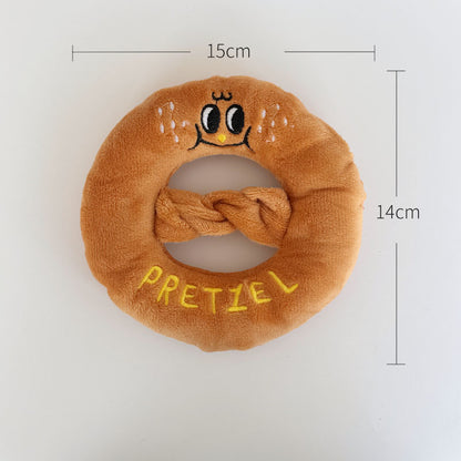 Katze Kuscheltier Simulation Brot Essen Nachmittagstee, Papier Sound, Essen Verstecken Puppe, Interaktiv (1 Stück)