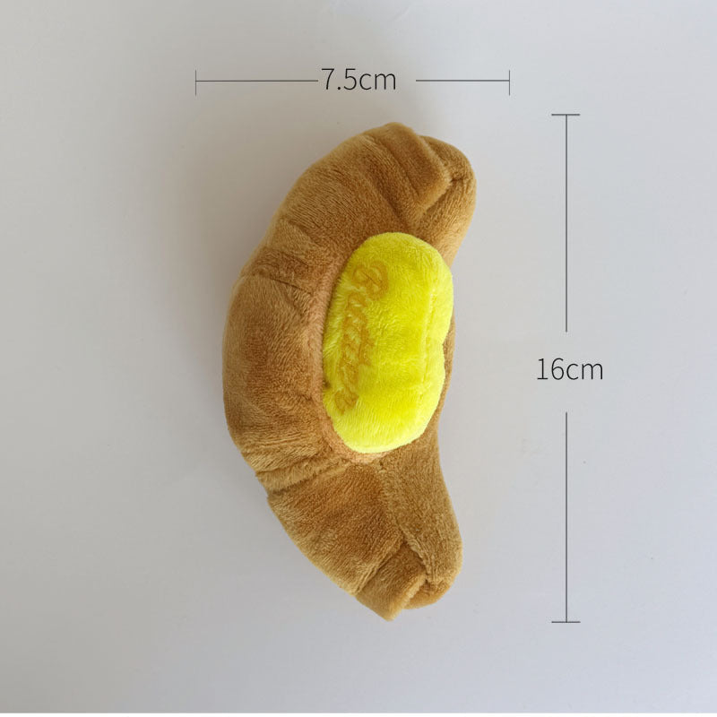Katze Kuscheltier Simulation Brot Essen Nachmittagstee, Papier Sound, Essen Verstecken Puppe, Interaktiv (1 Stück)