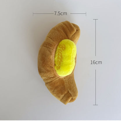 Katze Kuscheltier Simulation Brot Essen Nachmittagstee, Papier Sound, Essen Verstecken Puppe, Interaktiv (1 Stück)