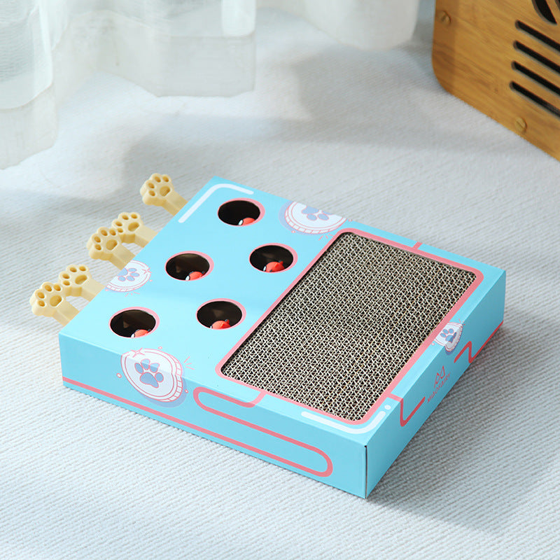 Katzenspielzeuge Wellpappe Katzenkratzbrett, Maulwurfspiel, kann Krallen schärfen, hochinteraktiv