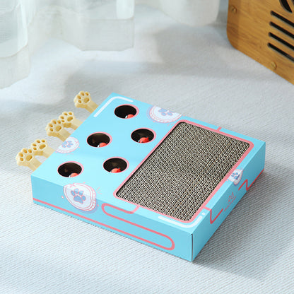 Katzenspielzeuge Wellpappe Katzenkratzbrett, Maulwurfspiel, kann Krallen schärfen, hochinteraktiv