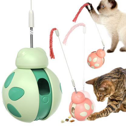Spielball für Katzen, Essensverteilball Marienkäferform, spielzeug für Katzen-Puzzlespiel im Innenbereich
