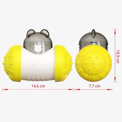 Katze Spielzeug, Interaktives Futterspielzeug für Katzen und Hunde, Intelligenzspielzeug zur Förderung des Spielens und Denkens, erhältlich in Gelb und Blau