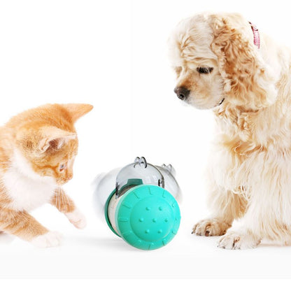 Katze Spielzeug, Interaktives Futterspielzeug für Katzen und Hunde, Intelligenzspielzeug zur Förderung des Spielens und Denkens, erhältlich in Gelb und Blau