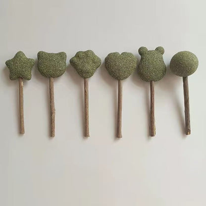 Katzenminze Spielzeug Lollis in verschiedenen Formen, zum Kauen und Spielen mit Katzen, einzeln verpackt (1 Stück)