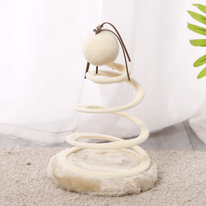 Katze Spielzeug, Interaktives Spiralspielzeug in drei Varianten erhältlich: Maus, Fisch und Ball, Fördert Jagdinstinkt Ihrer Katz (1 Stück)