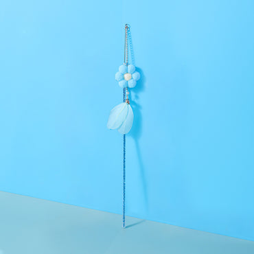 Katzen Spielzeug, Katzenangel mit Blumen oder Quasten, 46-47 cm lang, für Katzen zum Spielen und Bewegen