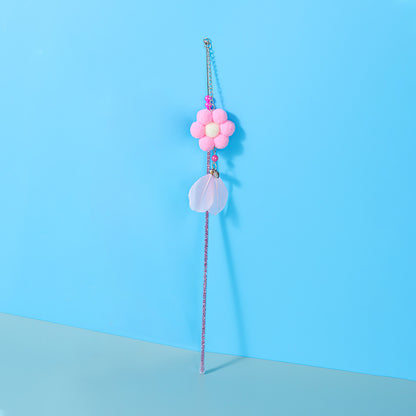 Katzen Spielzeug, Katzenangel mit Blumen oder Quasten, 46-47 cm lang, für Katzen zum Spielen und Bewegen