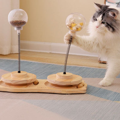 Katze Spielzeug, Katzenspielzeug Futter mit Interaktiven Bahnspielen, fördert Bewegung und Denkfähigkeit für Katzen