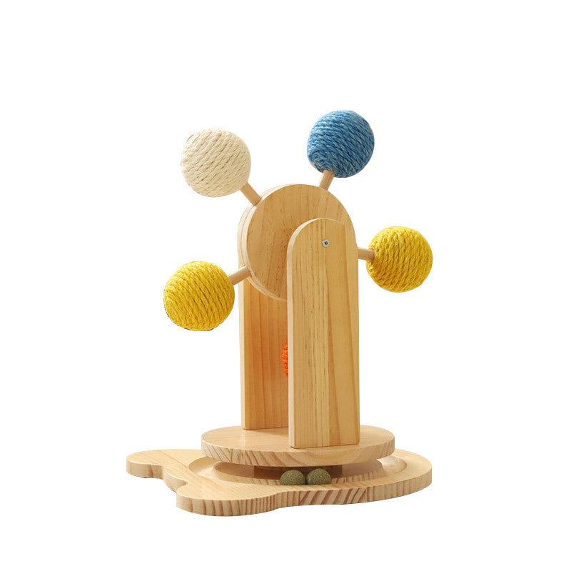 Spielzeug Katze, Holzspielzeug für Katzen mit drehbarem Design, Riesenrad, Fokus auf die Gesundheit und den Spaß der Katze