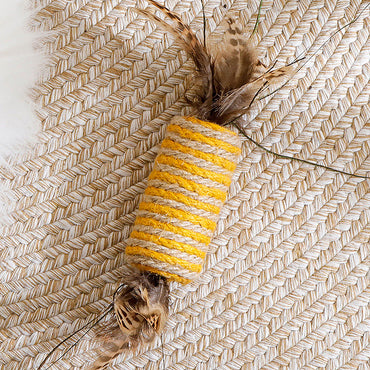 Katze Spielzeug, Candy Form, Interaktives und Geräuschmachendes, Hergestellt aus Sisal und Federn