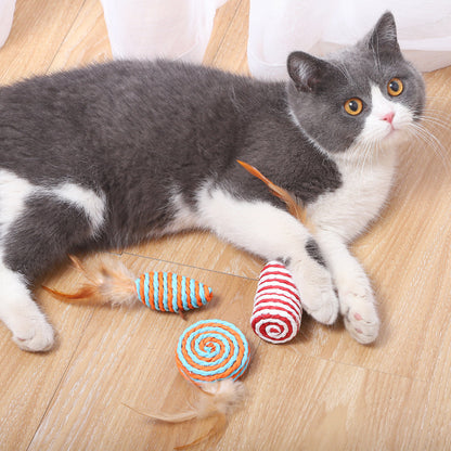 Katze Spielzeug, 7-teiliges Katzenspielzeug Geschenkset, Interaktives Spielzeug für Katzen zum Spielen, Beschäftigung und Bewegung