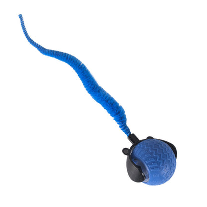 Katzenspielzeug Elektrisch, Interaktiver Spielball für Katzen, Weiches Gummimaterial, Orange & Blau, Katze spielt alleine