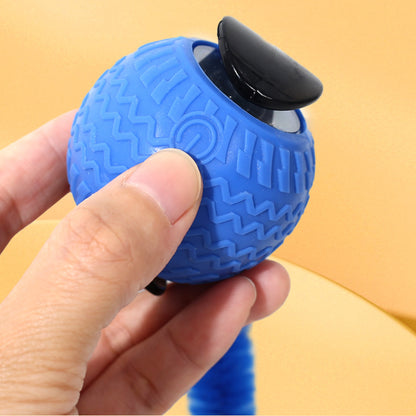 Katzenspielzeug Elektrisch, Interaktiver Spielball für Katzen, Weiches Gummimaterial, Orange & Blau, Katze spielt alleine