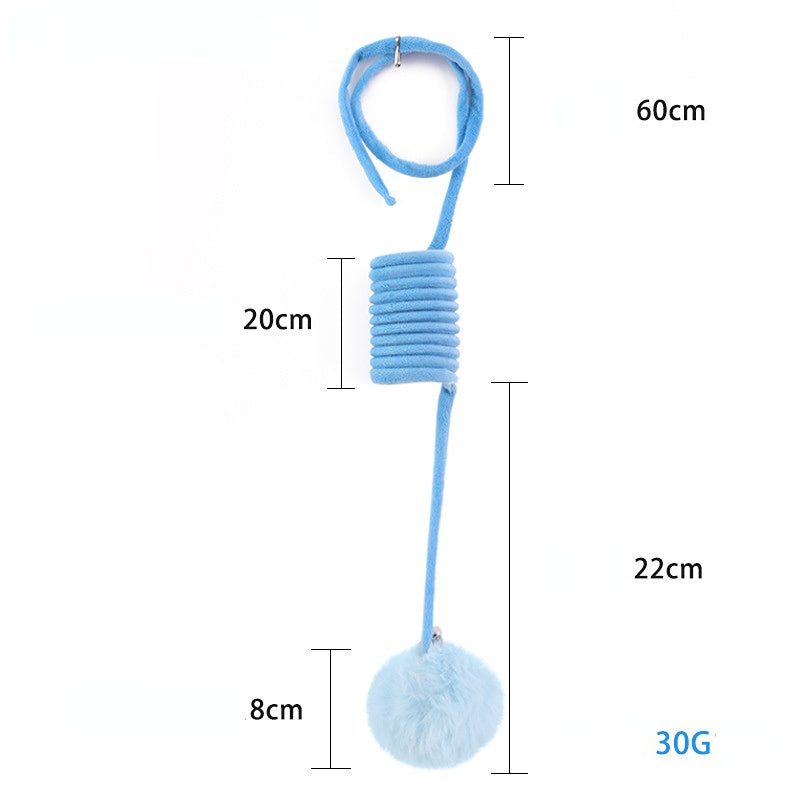 Kuscheltier für Katze, Selbstspielende Katzenspielzeug türrahmen Plüschball, Drei Farben erhältlich für Endlosen Spaß