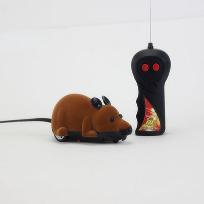 Katzenspielzeug elektrisch, Realistische elektrische Maus mit Fernbedienung, Katzen Spielzeug in Schwarz, Grau und Braun