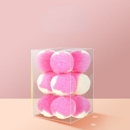 Katzen Spielzeug, Bunte Katzenball aus Polyester-Faser, Selbstspielendes & Lustiges Katzenspielzeug in Blau, Gelb und Rosa