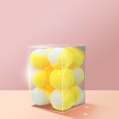 Katzen Spielzeug, Bunte Katzenball aus Polyester-Faser, Selbstspielendes & Lustiges Katzenspielzeug in Blau, Gelb und Rosa