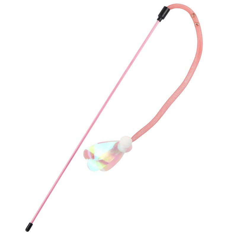 Katze Spielzeug, Insekt Katzenangel mit Elastischem Netz & Glöckchen für Katzen zur Selbstunterhaltung, Drei Farben erhältlich (1 Stück)