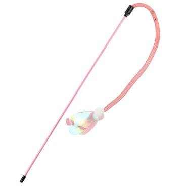 Katze Spielzeug, Insekt Katzenangel mit Elastischem Netz & Glöckchen für Katzen zur Selbstunterhaltung, Drei Farben erhältlich (1 Stück)