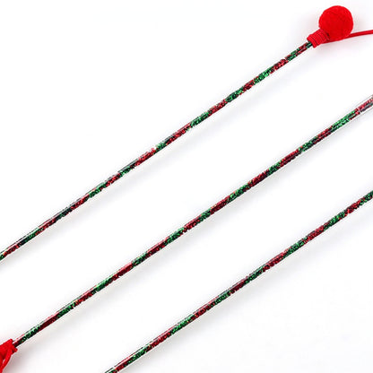 Katzen Spielzeug, Weihnachts-Interaktives Katzenangel mit Glocken & Plüschball, Acrylgriff, 3 verschiedenen Designs (1 Stück)