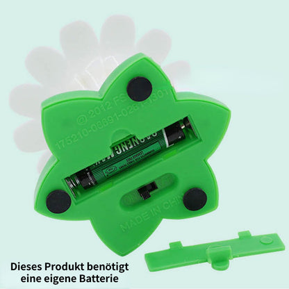 Katzenspielzeug elektrisch, Katzenangel mit Blumenförmiger Sockel Drehung Schmetterling & Kolibri, Farben zufällig