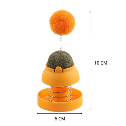 Katzen Spielzeug, Springspielzeug mit Katzenminze für Katzen, Bunte Auswahl in Rosa und Orange