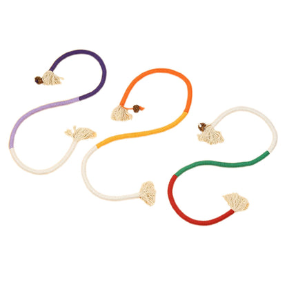 Katzen Spielzeug, Katzen Kauspielzeug aus 70 cm Baumwollseil für Kätzchen zum Spielen & Schärfen der Zähne, 3 Farben wählbar (1 Stück)