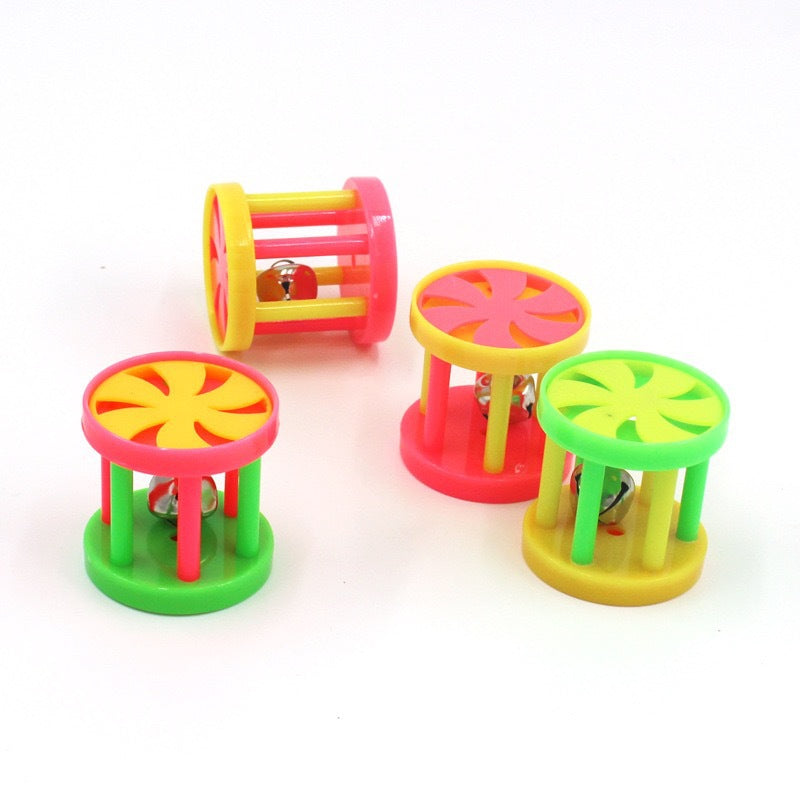 Katzenspielzeug, Bunte Blumentrommeln mit Glocken, Kitten Spielzeug für Kätzchen zum Spielen & Entdecken, Zufällige Farbe