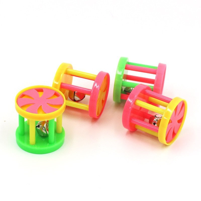 Katzenspielzeug, Bunte Blumentrommeln mit Glocken, Kitten Spielzeug für Kätzchen zum Spielen & Entdecken, Zufällige Farbe