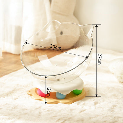 Katzen Spielzeug, Katzen Drehscheibe, PET-Raumkapsel-Halbkugelform Katzenbett, Groß und klein, Spielen & Schlafen in einem