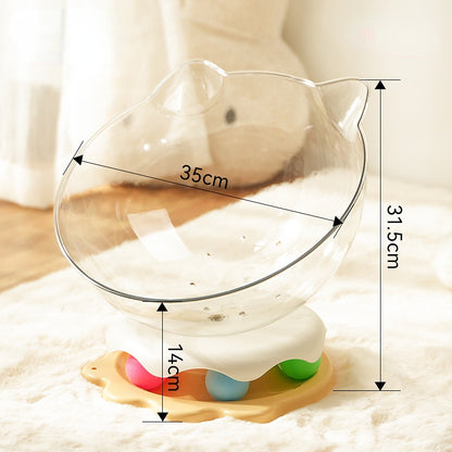 Katzen Spielzeug, Katzen Drehscheibe, PET-Raumkapsel-Halbkugelform Katzenbett, Groß und klein, Spielen & Schlafen in einem