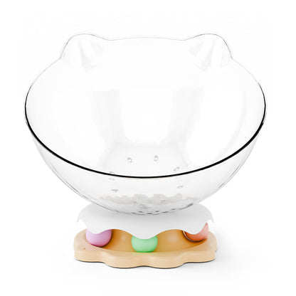 Katzen Spielzeug, Katzen Drehscheibe, PET-Raumkapsel-Halbkugelform Katzenbett, Groß und klein, Spielen & Schlafen in einem