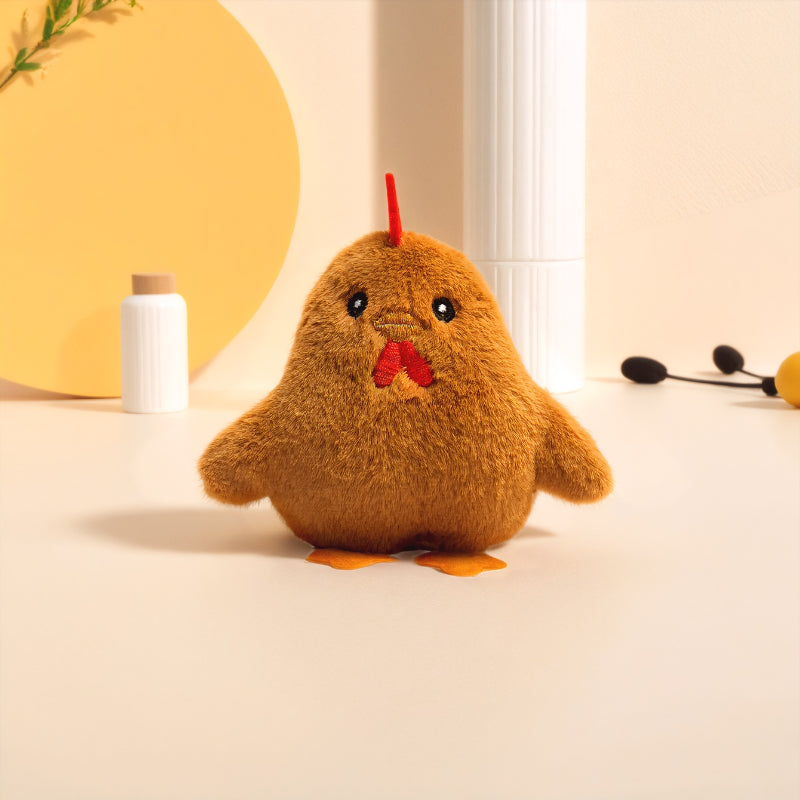 Kuscheltier für Katze, Kuscheliges Plüschspielzeug im niedlichen Küken, 4er-Pack in vier Farben, für Katzen zum Kauen