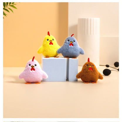 Kuscheltier für Katze, Kuscheliges Plüschspielzeug im niedlichen Küken, 4er-Pack in vier Farben, für Katzen zum Kauen