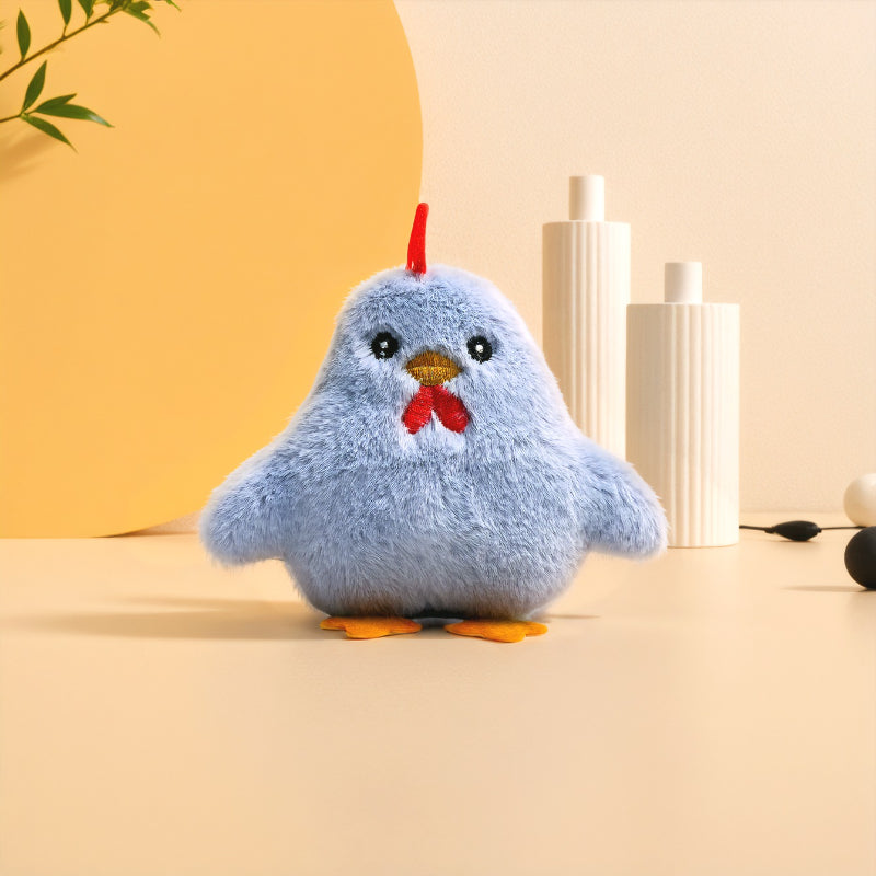 Kuscheltier für Katze, Kuscheliges Plüschspielzeug im niedlichen Küken, 4er-Pack in vier Farben, für Katzen zum Kauen