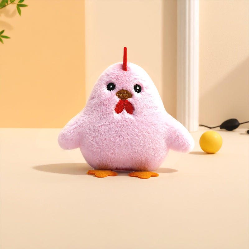 Kuscheltier für Katze, Kuscheliges Plüschspielzeug im niedlichen Küken, 4er-Pack in vier Farben, für Katzen zum Kauen